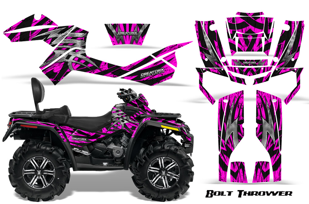 Can-Am Outlander MAX Graphics Kit Bolt Thrower Pink